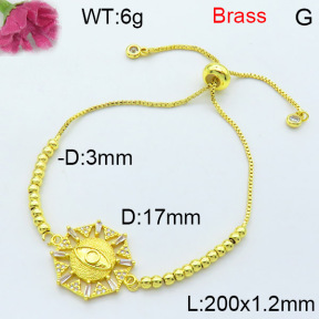 Fashion Brass Bracelet  F3B404444bbml-L002