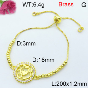 Jusnova  Fashion Brass Bracelet  F3B404445bbml-L002
