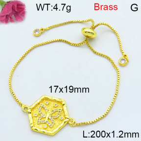 Jusnova  Fashion Brass Bracelet  F3B404446ablb-L002