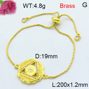 Fashion Brass Bracelet  F3B404449ablb-L002