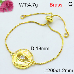 Fashion Brass Bracelet  F3B404452ablb-L002