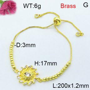 Fashion Brass Bracelet  F3B404458vbmb-L002