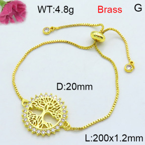 Fashion Brass Bracelet  F3B404461ablb-L002