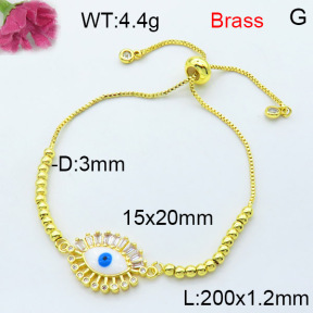 Fashion Brass Bracelet  F3B404462bbml-L002