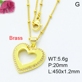 Jusnova  Fashion Brass Necklace  F3N403441vbmb-L002