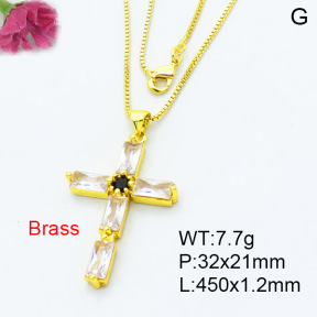 Jusnova  Fashion Brass Necklace  F3N403463bbln-L002