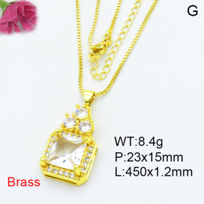 Fashion Brass Necklace  F3N403476bamn-L002