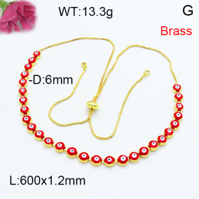 Jusnova  Fashion Brass Necklace  F3N403479vhmv-L002