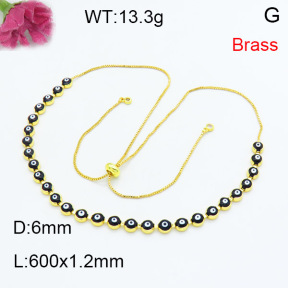 Jusnova  Fashion Brass Necklace  F3N403480vhmv-L002