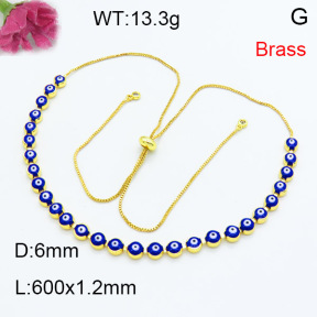 Fashion Brass Necklace  F3N403481vhmv-L002