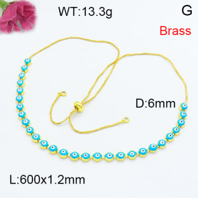 Jusnova  Fashion Brass Necklace  F3N403482vhmv-L002