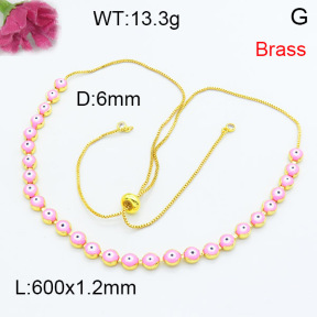 Fashion Brass Necklace  F3N403483vhmv-L002