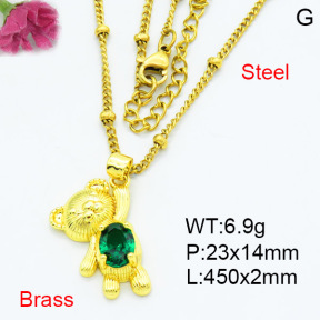 Fashion Brass Necklace  F3N403568avja-L002