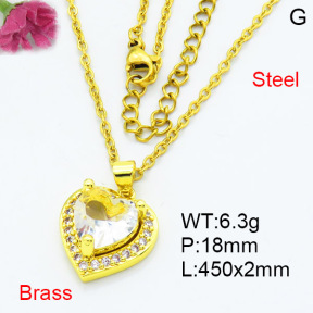 Jusnova  Fashion Brass Necklace  F3N403583baka-L002