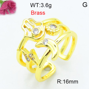 Fashion Brass Ring  F3R400538ablb-L002