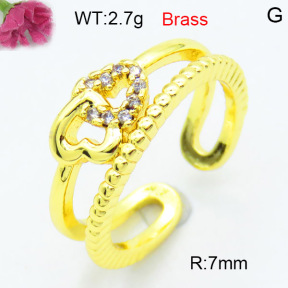 Fashion Brass Ring  F3R400553baka-L002