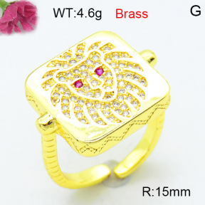 Fashion Brass Ring  F3R400555vbmb-L002