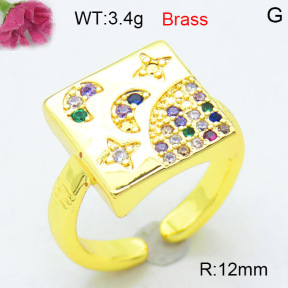 Fashion Brass Ring  F3R400556ablb-L002