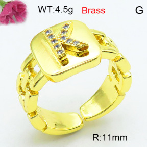 Fashion Brass Ring  F3R400575ablb-L002
