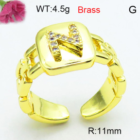 Fashion Brass Ring  F3R400578ablb-L002