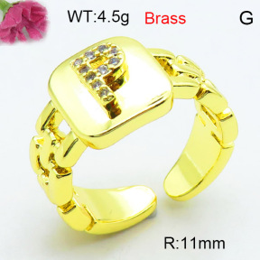 Fashion Brass Ring  F3R400580ablb-L002