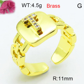Fashion Brass Ring  F3R400584ablb-L002