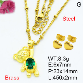 Fashion Brass Sets  F3S007659avja-L002