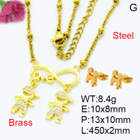 Fashion Brass Sets  F3S007678ablb-L002