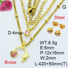 Fashion Brass Sets  F3S007685aajo-L002