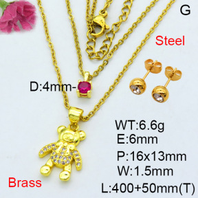 Fashion Brass Sets  F3S007694avja-L002