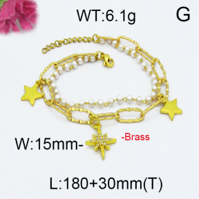 Fashion Brass Bracelet  F5B300009vbpb-J71