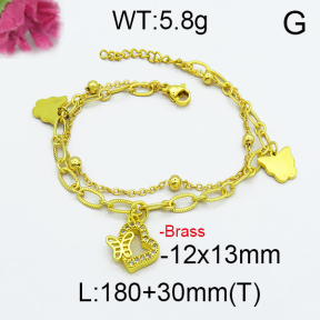 Fashion Brass Bracelet  F5B400025vbpb-J71