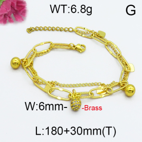 Fashion Brass Bracelet  F5B400030vbpb-J71