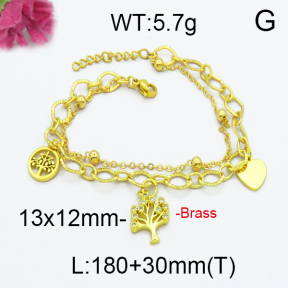 Jusnova  Fashion Brass Bracelet  F5B400035vbpb-J71