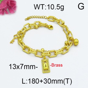 Fashion Brass Bracelet  F5B400037vbpb-J71