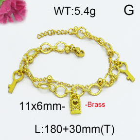 Fashion Brass Bracelet  F5B400039vbpb-J71