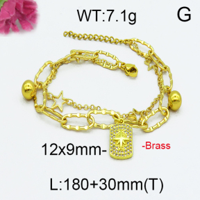 Fashion Brass Bracelet  F5B400040vbpb-J71
