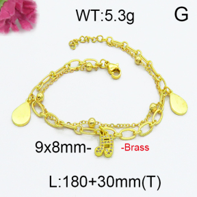 Jusnova  Fashion Brass Bracelet  F5B400041vbpb-J71