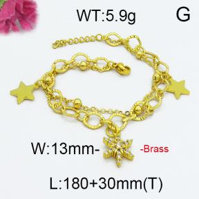 Jusnova  Fashion Brass Bracelet  F5B400043vbpb-J71