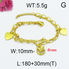 Jusnova  Fashion Brass Bracelet  F5B400045vbpb-J71