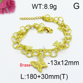 Fashion Brass Bracelet  F5B400050vbpb-J71