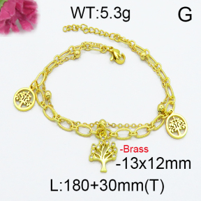 Fashion Brass Bracelet  F5B400051vbpb-J71