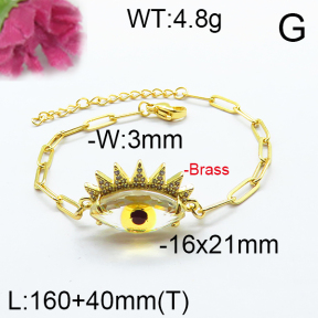 Fashion Brass Bracelet  F6B404648vbpb-J66