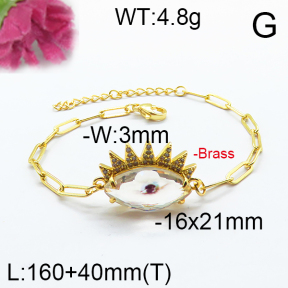 Fashion Brass Bracelet  F6B404649vbpb-J66