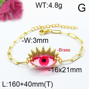 Fashion Brass Bracelet  F6B404655vbpb-J66