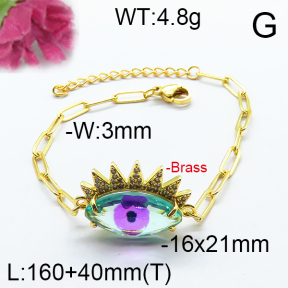 Fashion Brass Bracelet  F6B404657vbpb-J66