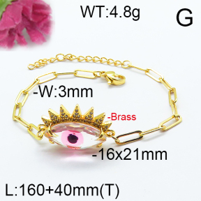 Fashion Brass Bracelet  F6B404658vbpb-J66