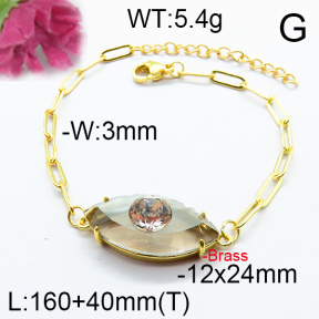 Fashion Brass Bracelet  F6B404675abol-J66