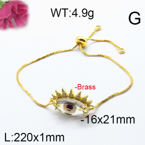 Fashion Brass Bracelet  F6B404692vbpb-J66