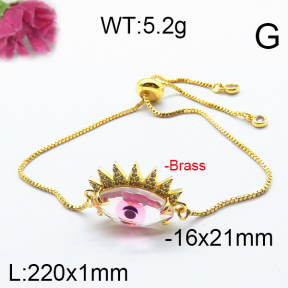 Fashion Brass Bracelet  F6B404697vbpb-J66